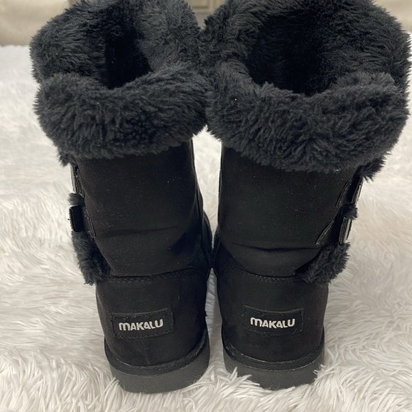MAKALU SIZE 8 Women's Black Fur-Lined Boots - Picture 4 of 8